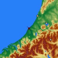 Nearby Forecast Locations - Hokitika - Map