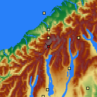 Nearby Forecast Locations - Mount Cook NP - Map