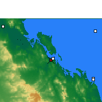 Nearby Forecast Locations - Gladstone Airport - Map
