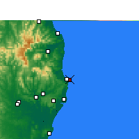 Nearby Forecast Locations - Byron Bay - Map