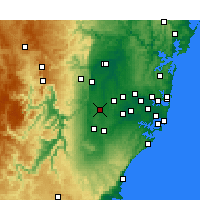 Nearby Forecast Locations - Badgery's Creek - Map