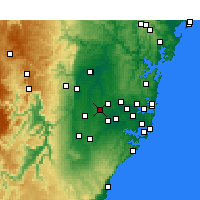 Nearby Forecast Locations - Horsley - Map