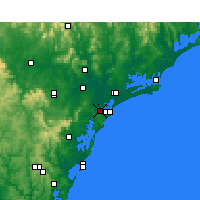 Nearby Forecast Locations - Newcastle Uni - Map