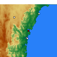 Nearby Forecast Locations - Batemans Bay - Map