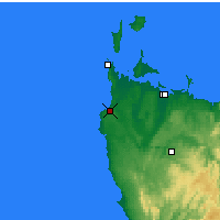 Nearby Forecast Locations - Marrawah - Map