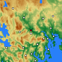 Nearby Forecast Locations - Bushy Park - Map