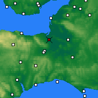 Nearby Forecast Locations - Bridgwater - Map