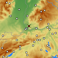 Nearby Forecast Locations - Lörrach - Map