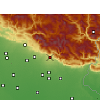 Nearby Forecast Locations - Haldwani - Map