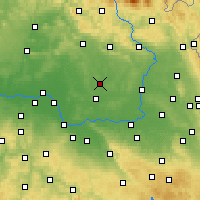 Nearby Forecast Locations - Nový Bydžov - Map