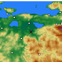 Nearby Forecast Locations - Mustafakemalpaşa - Map