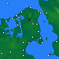 Nearby Forecast Locations - Hillerød - Map