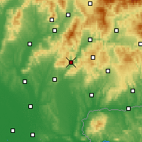 Nearby Forecast Locations - Nová Baňa - Map