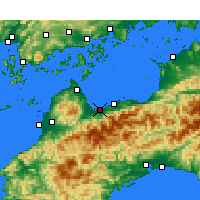 Nearby Forecast Locations - Saijō - Map