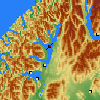 Nearby Forecast Locations - Lake Te Anau - Map