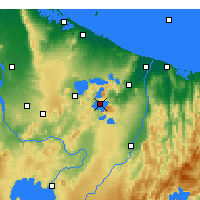 Nearby Forecast Locations - Lake Tarawera - Map