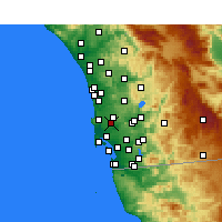 Nearby Forecast Locations - San Diego AP/M - Map