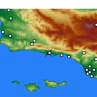 Nearby Forecast Locations - Santa Barbara - Map