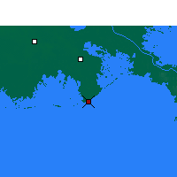 Nearby Forecast Locations - Port Fourchon - Map