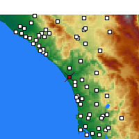 Nearby Forecast Locations - Oceanside - Map
