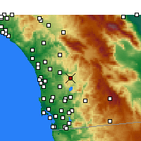 Nearby Forecast Locations - Ramona - Map
