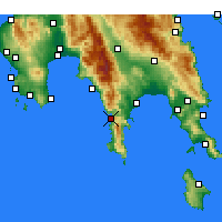 Nearby Forecast Locations - Areopoli - Map