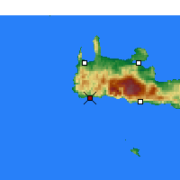 Nearby Forecast Locations - Palaiochora - Map
