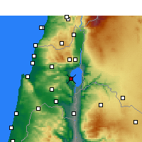 Nearby Forecast Locations - Tiberias - Map