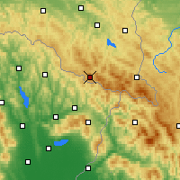 Nearby Forecast Locations - Żubracze - Map