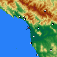 Nearby Forecast Locations - Viareggio - Map