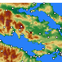 Nearby Forecast Locations - Livadeia - Map