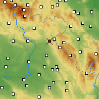 Nearby Forecast Locations - Náchod - Map