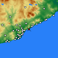 Nearby Forecast Locations - Premià de Mar - Map