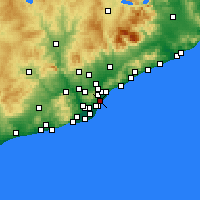 Nearby Forecast Locations - Sant Marti - Map