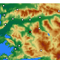 Nearby Forecast Locations - Çine - Map