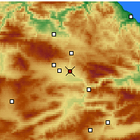 Nearby Forecast Locations - Suluova - Map
