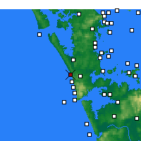 Nearby Forecast Locations - Muriwai - Map