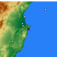 Nearby Forecast Locations - Ocean Beach - Map