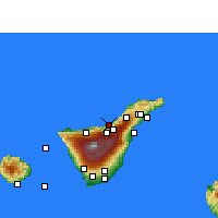 Nearby Forecast Locations - Puerto de la Cruz - Map