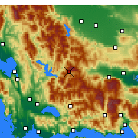 Nearby Forecast Locations - Karpenisi - Map