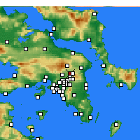Nearby Forecast Locations - Nea Erythraia - Map