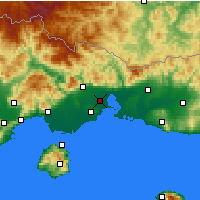 Nearby Forecast Locations - Vistonida - Map