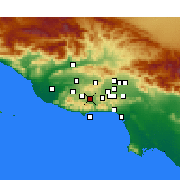 Nearby Forecast Locations - Agoura Hills - Map