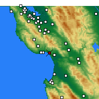 Nearby Forecast Locations - Aptos - Map