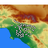 Nearby Forecast Locations - Baldwin Park - Map