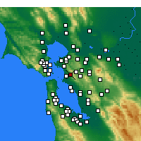 Nearby Forecast Locations - Berkeley - Map