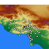 Nearby Forecast Locations - Chatsworth - Map
