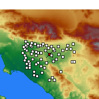 Nearby Forecast Locations - Chino Hills - Map