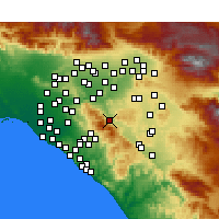 Nearby Forecast Locations - Corona - Map
