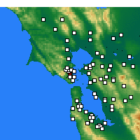 Nearby Forecast Locations - Corte Madera - Map